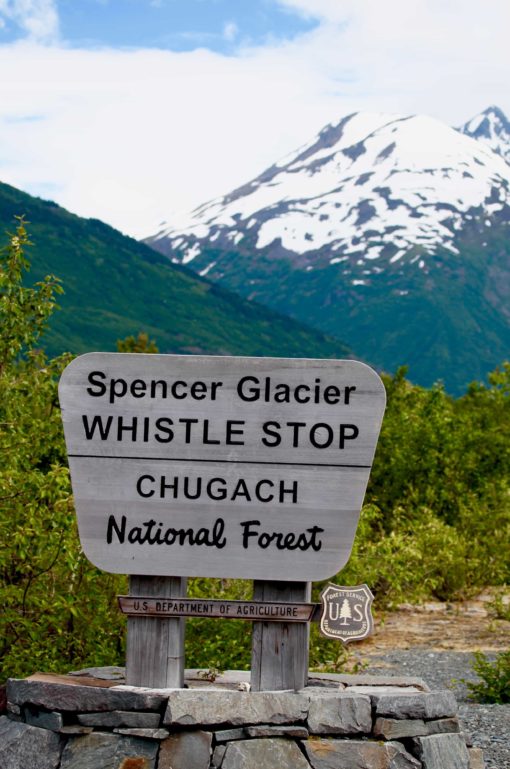 Spencer Glacier Whistle stop Alaska