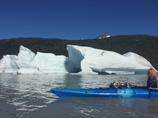 Kayak and Iceberg at Spencer Lake