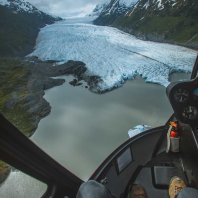 Spencer Glacier View from Helicopter
